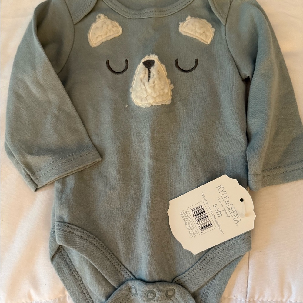 Kylie & Deena blue Bear Kids Bodysuit